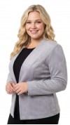 Stefi blézer velúr hosszított szürke